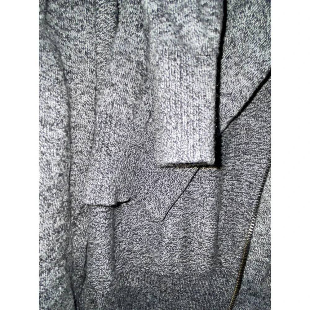 Banana Republic Full Zip Hoodie Mens Medium Grey Marled Cotton Rayon Sweater